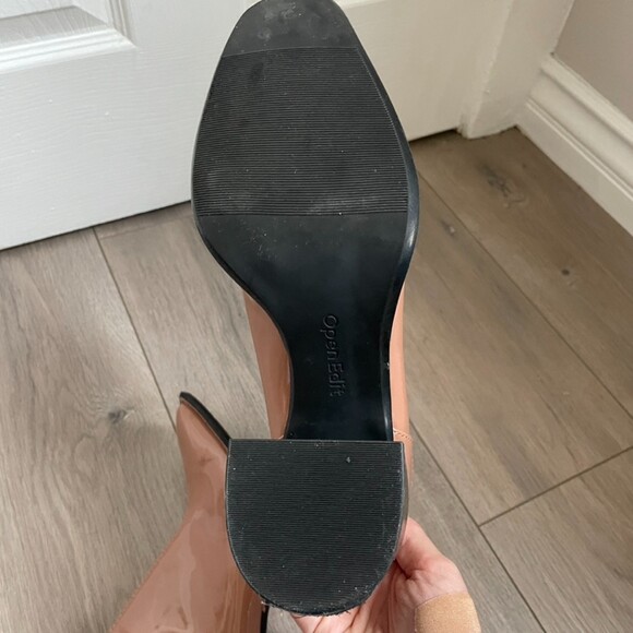 Open Edit Patent Pink Zip heeled ankle Boots - Picture 8 of 12